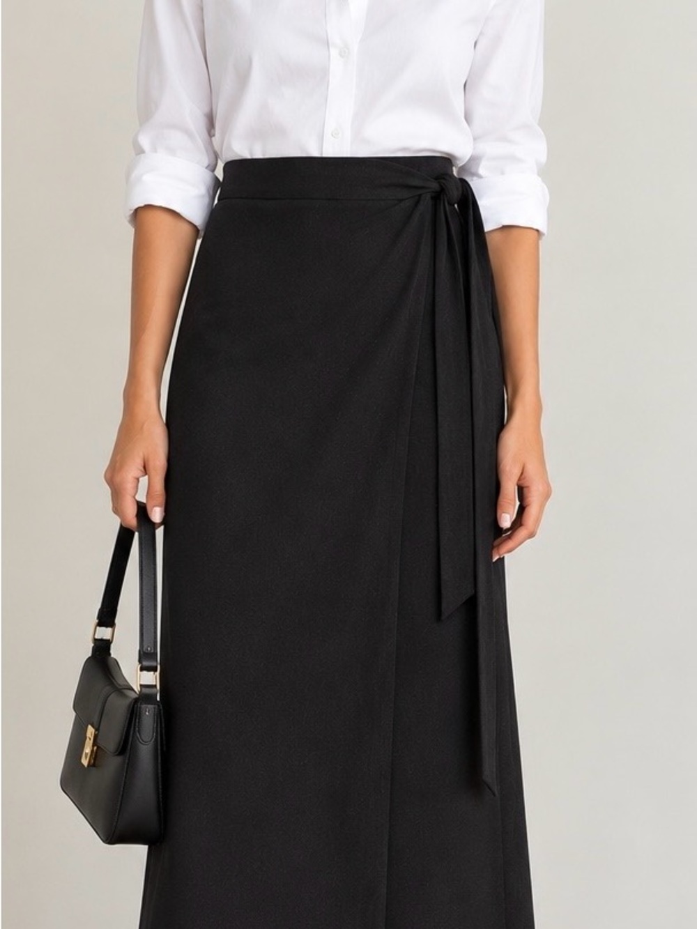 Black Wrap Maxi pant Skirt - Classic Women's Skirt
